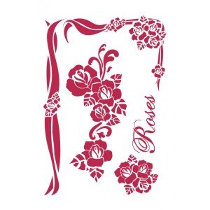 stamperia szablon ksg277 roze