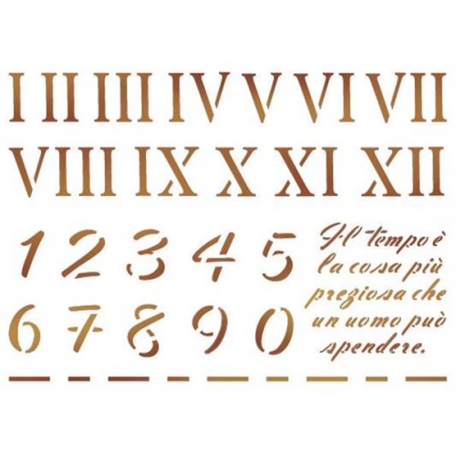 KSD114 rzymskie arabskie cyfry szablon stamperia